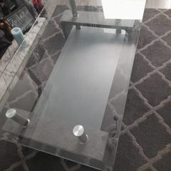 Glass coffee table