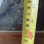 Lovely oil on board of sea weave hating rocks singed M Carey. Image 9