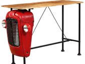 Tractor Bar Table Solid Mango Wood Red 60x150x107 cm