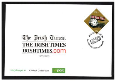 2009 Ireland The 150th Anniversary of "The Irish Times" Commemorative Stamp An Post First Day Cover (FDC)