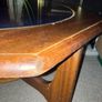 Mid Century Octagonal Coffee Table with Glass Top Image 9