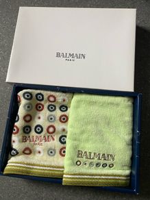 Balmain Paris Pair of Face Towels Made for Asian Market