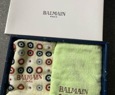 Balmain Paris Pair of Face Towels Made for Asian Market