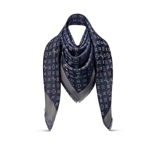 LOUIS VUITTON Monogram Shine Shawl M73658 56x56