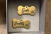 Personalised Engraved Gold Dog tag