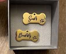 Personalised Engraved Gold Dog tag