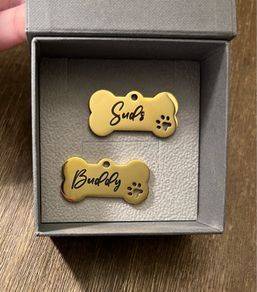 Personalised Engraved Gold Dog tag