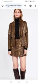 Zara python/snakeskin blazer & skort co-ordinate bnwt