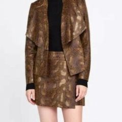 Zara python/snakeskin blazer & skort co-ordinate bnwt