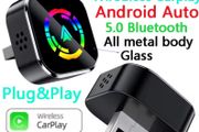Wireless Android Auto &amp; CarPlay Adapter 2-in-1, 2026 Upgraded UK Apple Car Play Dongle [Mini, Latency-Free, Auto Connect] Convert Wired to Wireless via USB-A/Type-C, Plug &amp; Play, Fit for 2016+ Cars