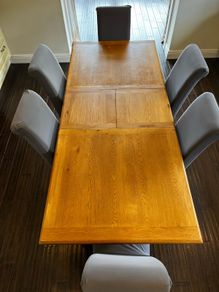 solid wood extendable table