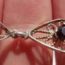 Vintage 925 Sterling Silver Natural Red Garnet Gemstone Bracelet 6,71g - lent 7" Image 9