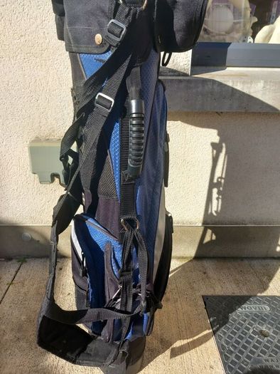 A selection of golf bags