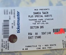 2x shania twain concert plus special guest