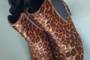Marks &amp; Spencer Leopard Print Real Pony Hair Ankle Boots, Size 8