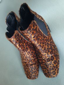 Marks & Spencer Leopard Print Real Pony Hair Ankle Boots, Size 8