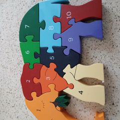 wooden elephant puzzle