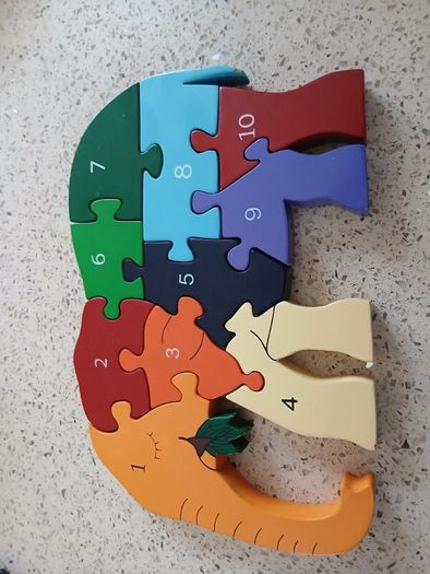 wooden elephant puzzle
