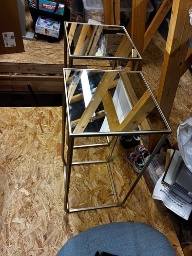X2 gold mirrored tables