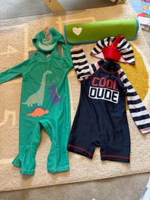 Baby Swimming Bundle 9-18 Months Swimsuits and Changing Mat
