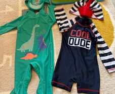 Baby Swimming Bundle 9-18 Months Swimsuits and Changing Mat