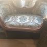 French sofa bench newly covered wooden craved detail nationwide delivery available Image 2