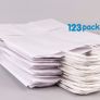 Lot of 100 white carrier bags Eco Friendly bags with twisted handles top quality for take away and retail lot of 100 pcs Small 18 x 8 x 24 cm - 7x3.2x9.5in Image 2