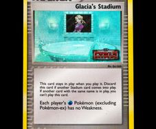 Glacia's Stadium 76/108 Stamped Reverse Holo EX Power Keepers Pokemon Card 2007