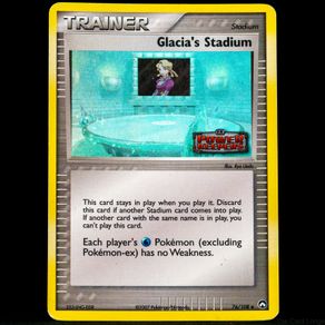 Glacia's Stadium 76/108 Stamped Reverse Holo EX Power Keepers Pokemon Card 2007