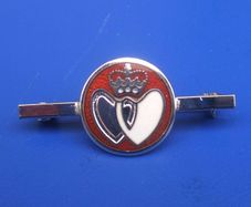 NBTS (National Blood Transfusion Service UK) - a "silver" blood donor badge awarded on the 25th donation (c.1980s)