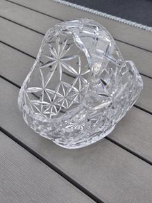 Large Heavy Crystal Basket