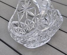 Large Heavy Crystal Basket