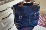 Jaegar dark blue patent bag