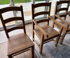 Solid oak country kitchen chairs