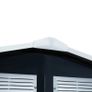 NEW SALE | 7ft x 4ft Lockable Garden Shed Large Patio Roofed Tool Metal Storage Building Foundation Sheds Box Outdoor Furniture, Dark Grey Image 6
