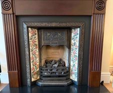Mohogany Fireplaces and coal effect gas fires