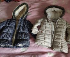 Girls winter beige coat warm padded 4