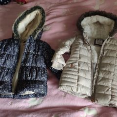Girls winter beige coat warm padded 4
