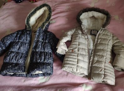 Girls winter beige coat warm padded 4