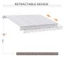 10' x 8' Manual Retractable Sun Shade Patio Awning Image 8