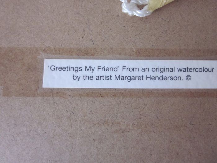 Watercolour Print  Greetings my Friend  by Margaret Henderson.