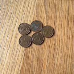 Half Penny Coins x 5