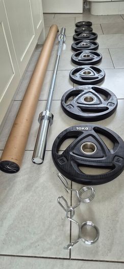brand new olympic tri grip weight set  B