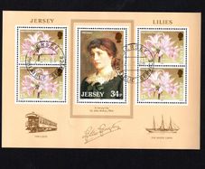 1986 Jersey: Jersey Lilies Commemorative Stamps Stamp Miniature Fine Used