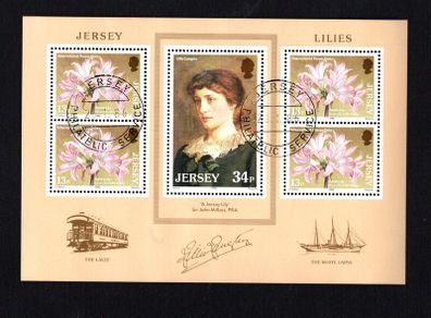 1986 Jersey: Jersey Lilies Commemorative Stamps Stamp Miniature Fine Used