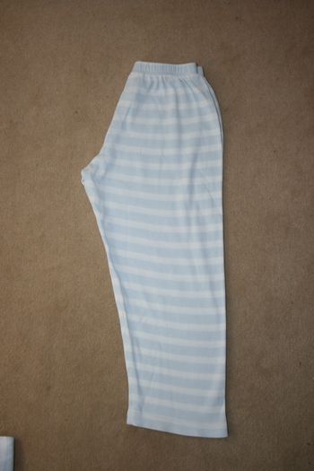 The Little White Company Blue and White Striped Long Sleeved Pyjamas Age 4- 5 Years