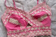 topshop pink crop top