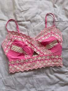 topshop pink crop top