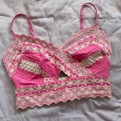 topshop pink crop top