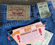 Levi's Original 501, Preshrunk Jeans, Made in USA, 1993